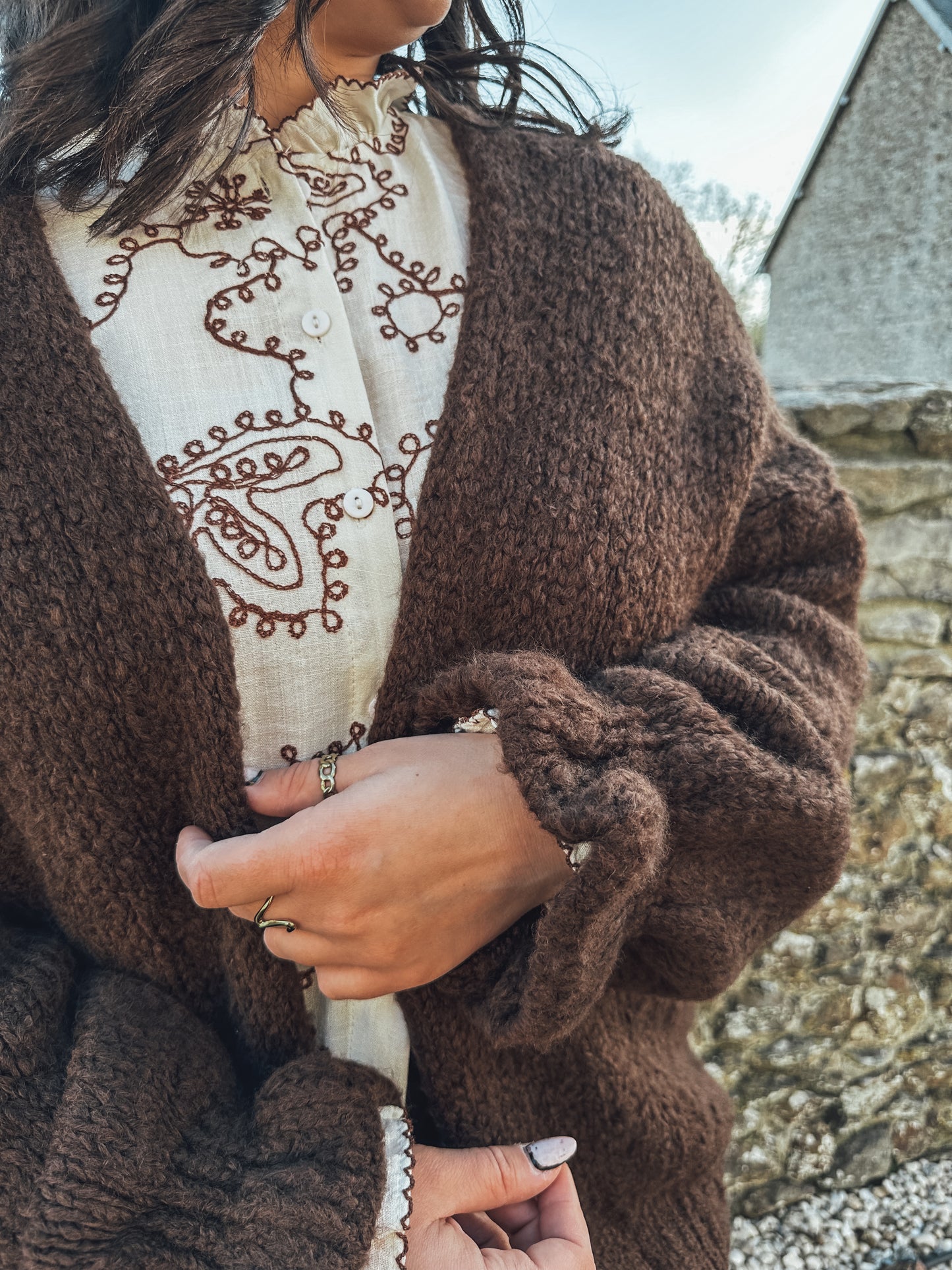 Gilet Céline - chocolat