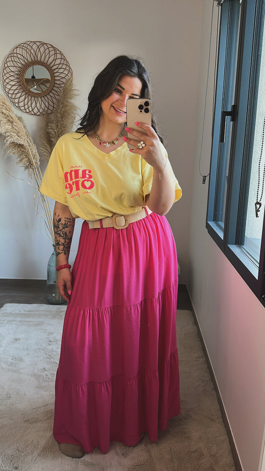 Jupe Izia + fuchsia