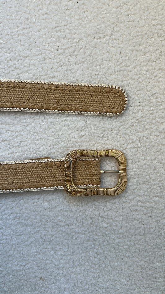 Ceinture élastique - beige