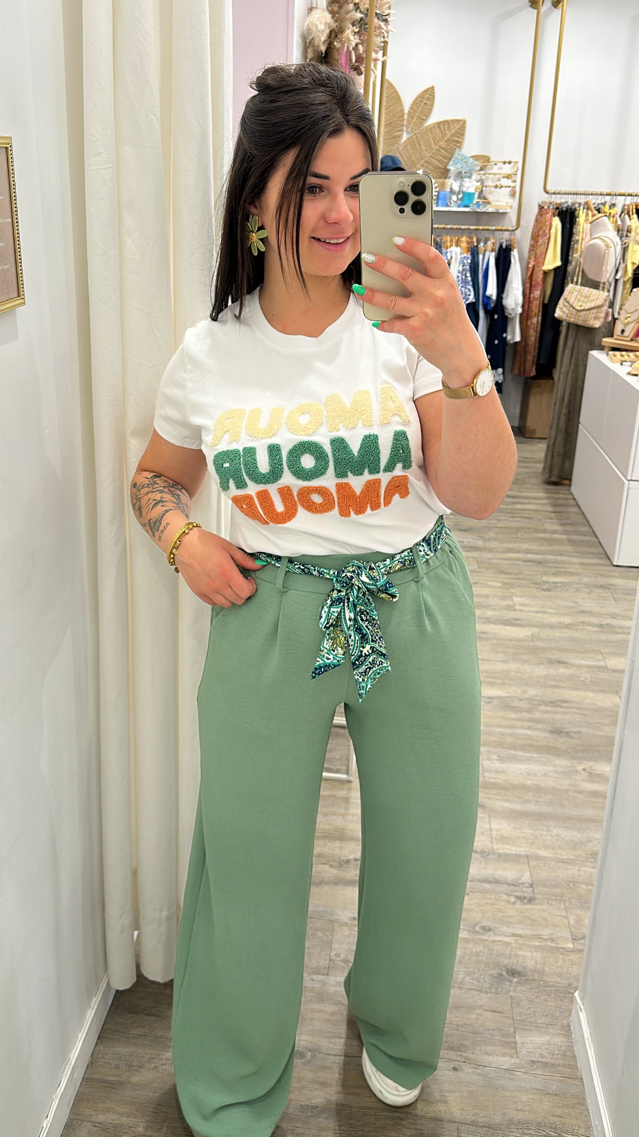 Pantalon Taly - vert