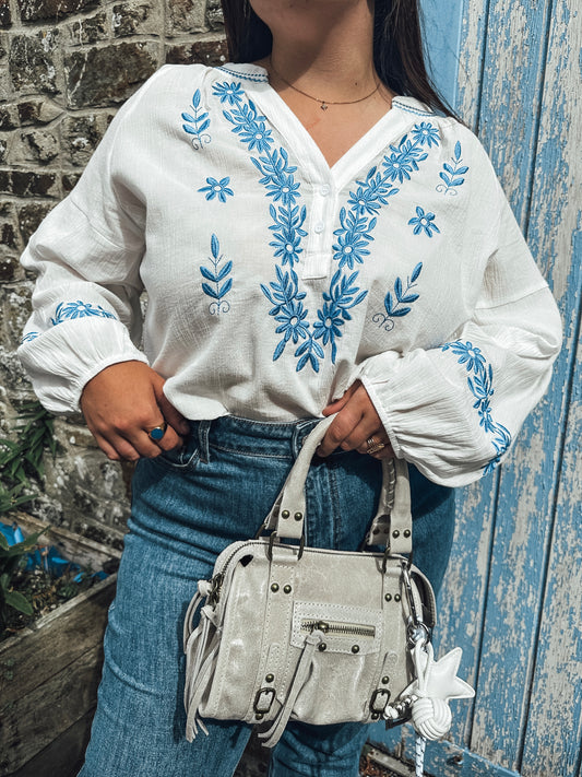 Blouse Angele + bleu