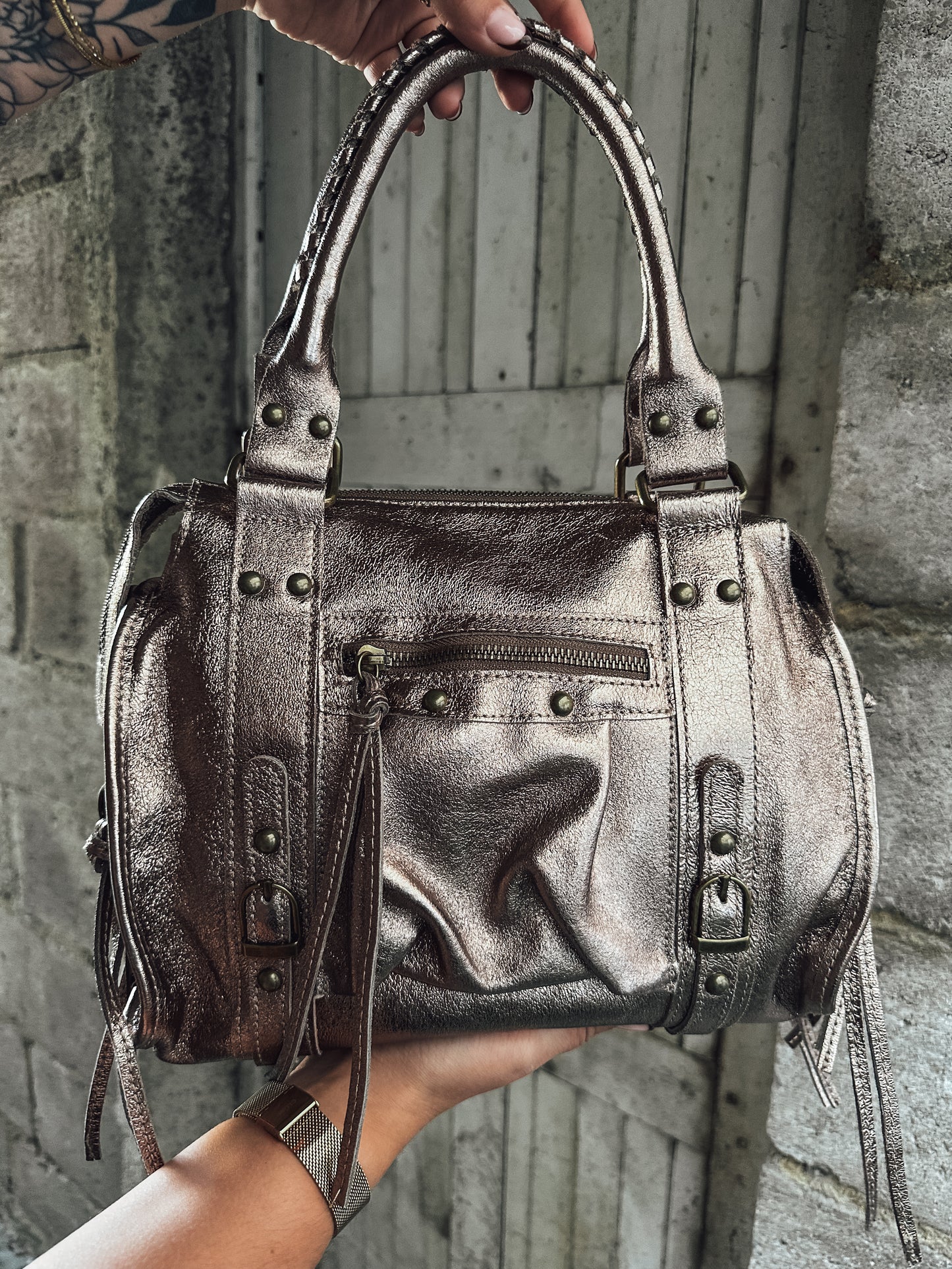 Sac cuir irisé - médium