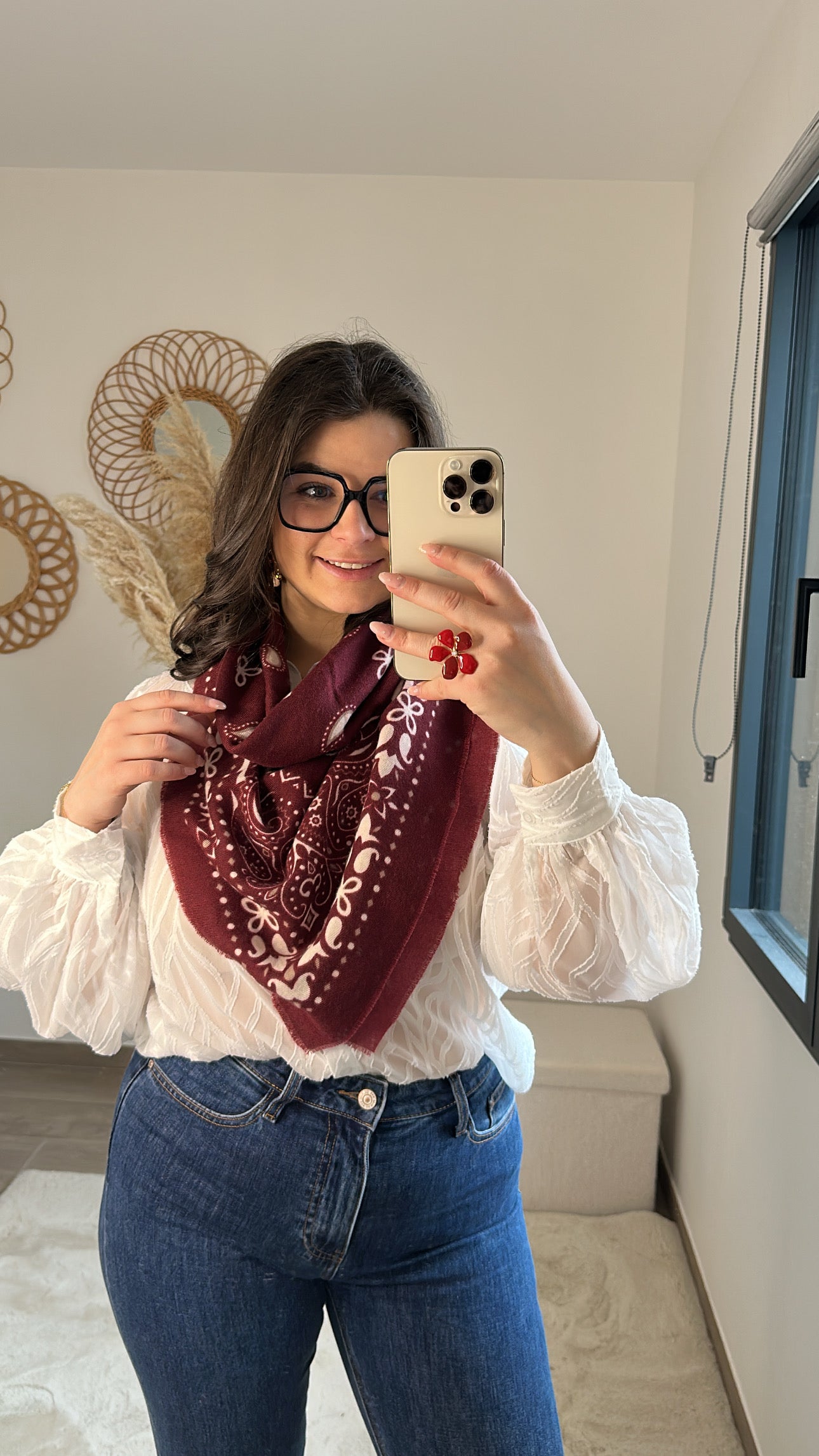 Foulard - bordeaux
