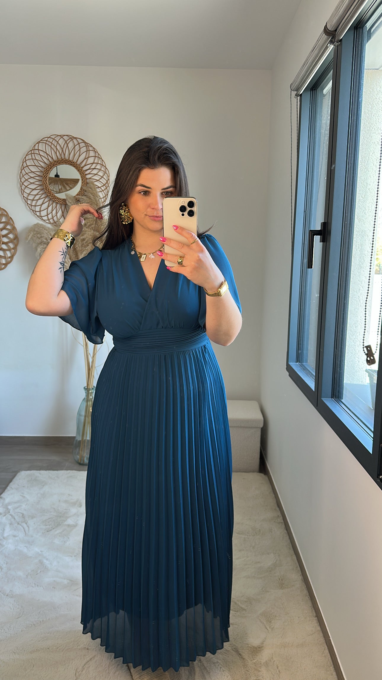 Robe Rosie - bleu canard