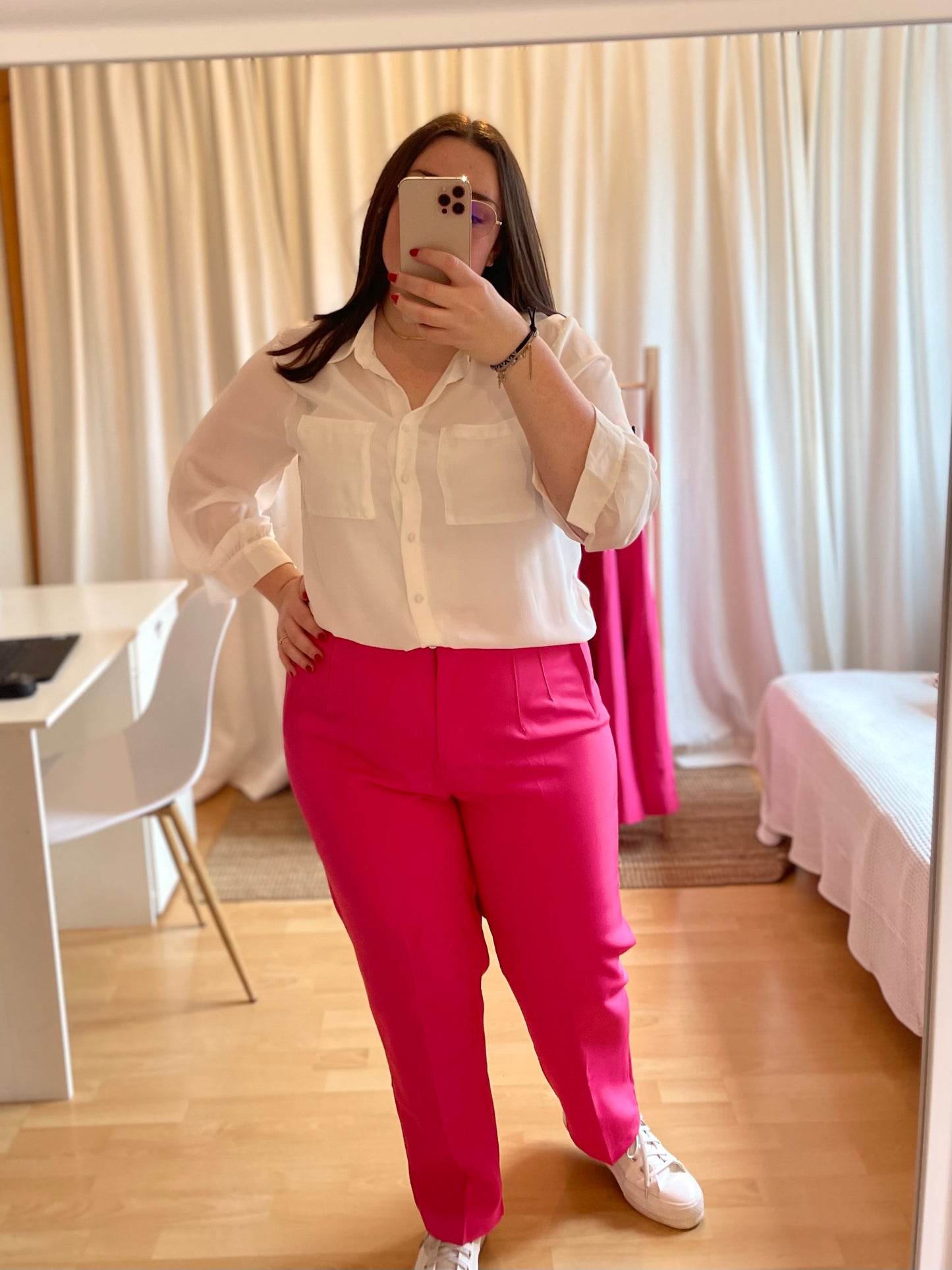 Pantalon Lou-Anne + - rose