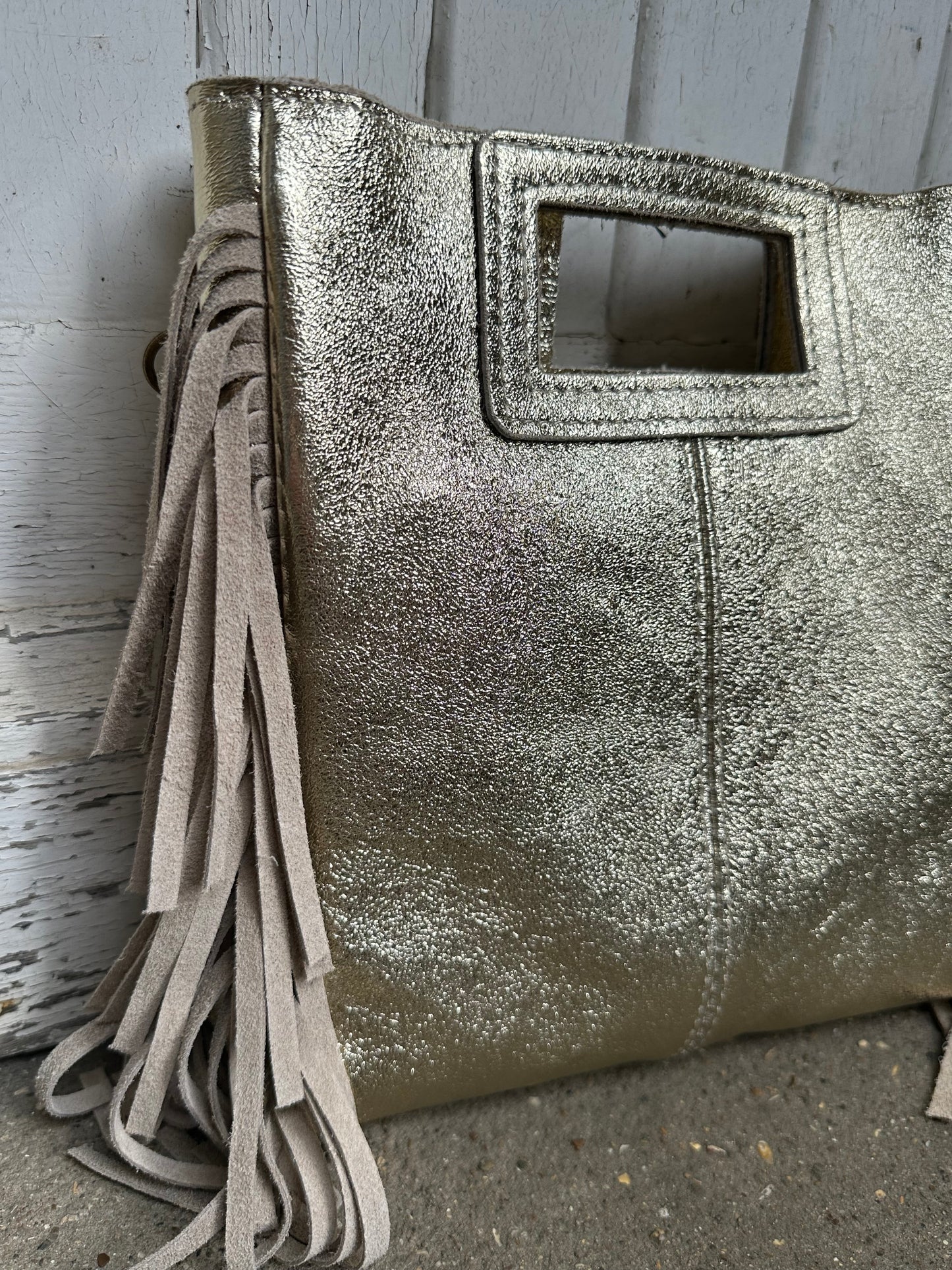 Sac Marion en cuir irisé - doré