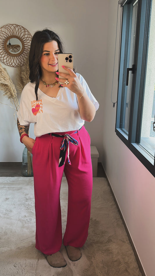 Pantalon Ina + fuchsia