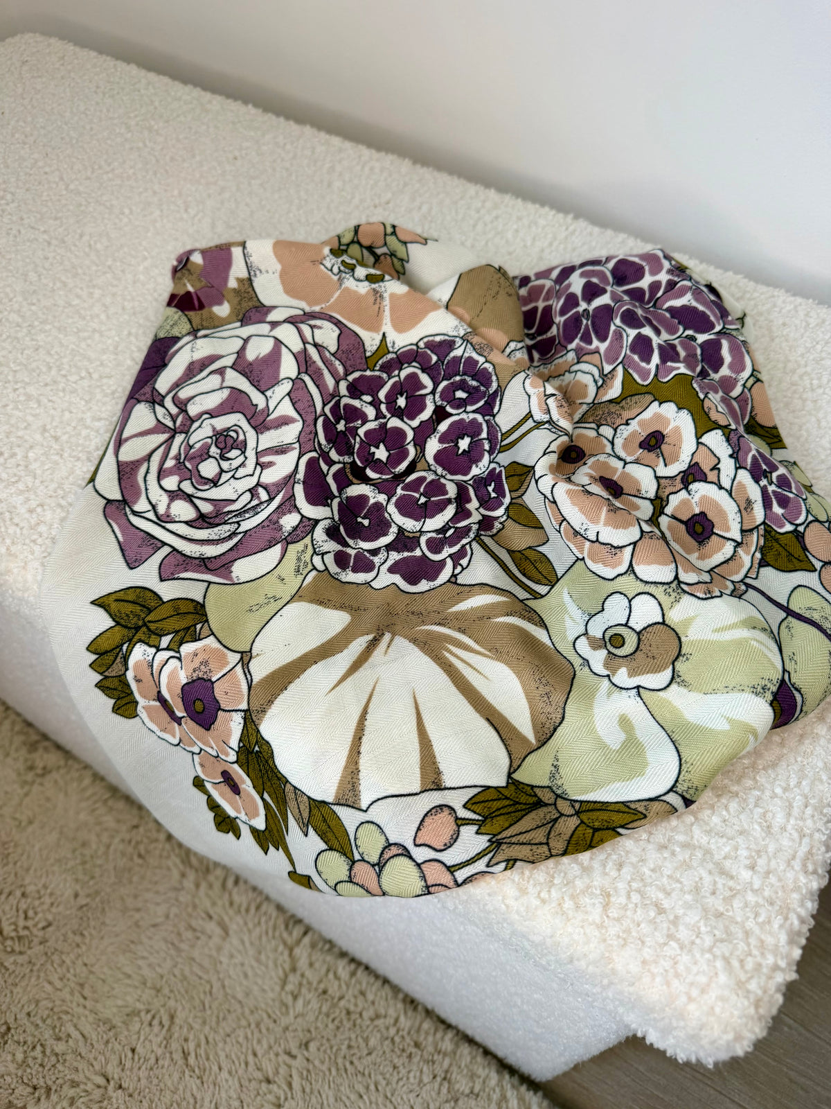 Foulard carré - fleuri