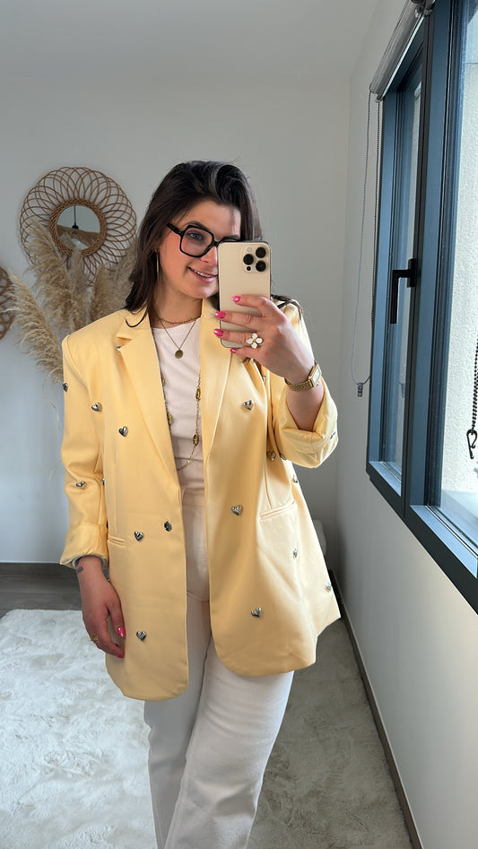 Blazer cœur - jaune
