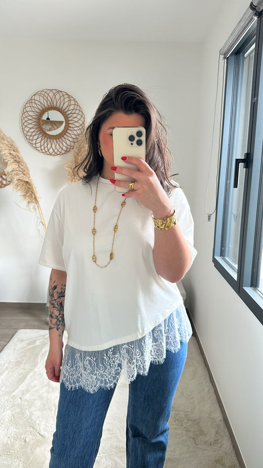 T-shirt dentelle
