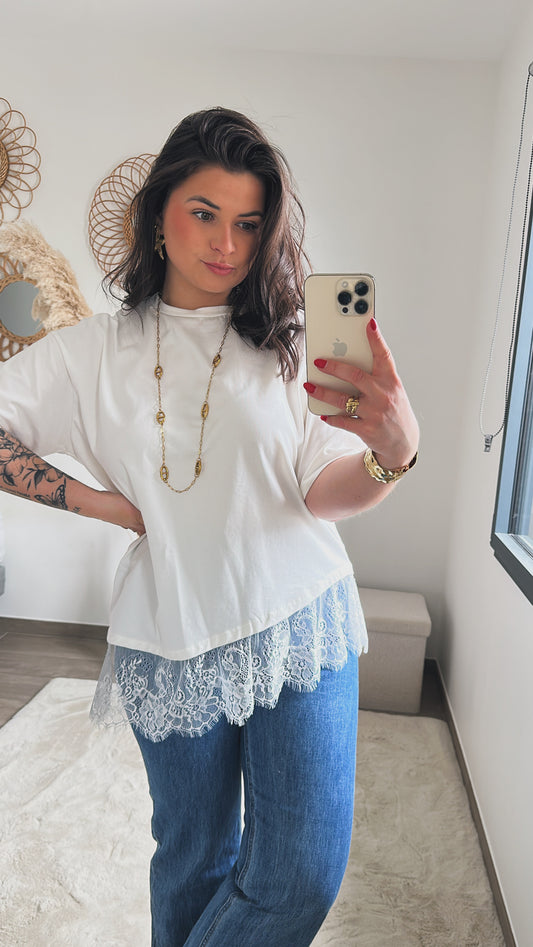 T-shirt dentelle