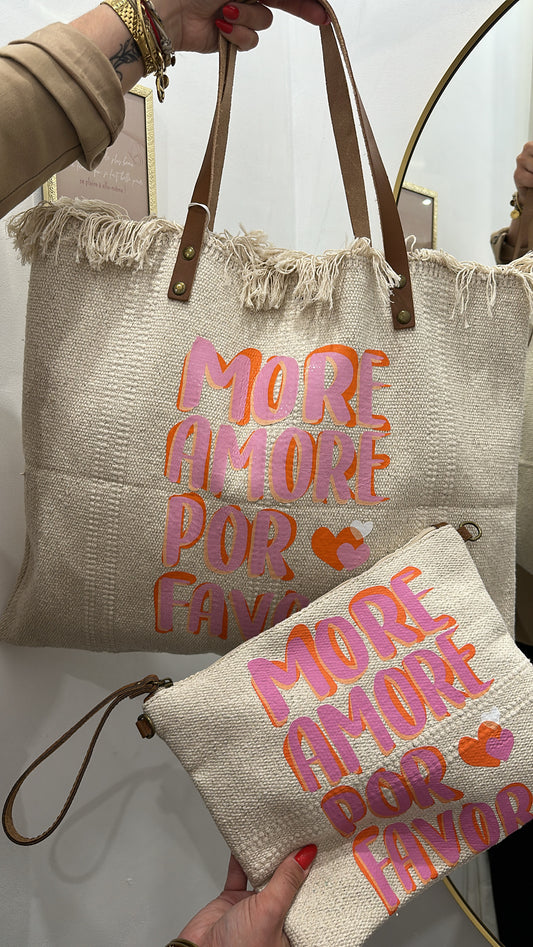 Pochette & sac « MORE AMOR POR FAVOR »