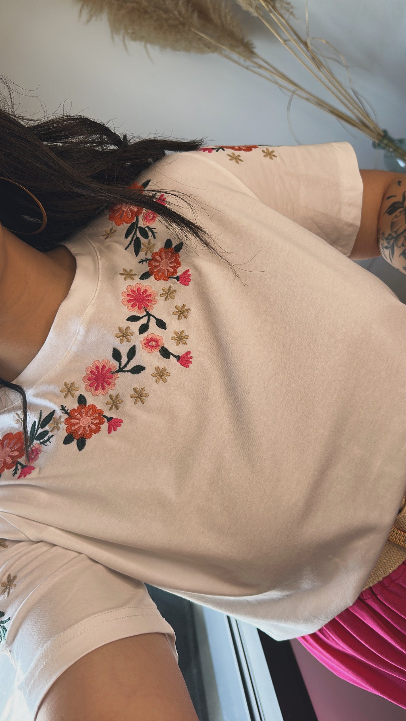 T-shirt fleurs
