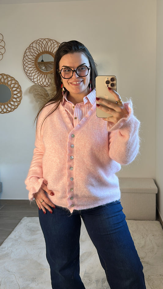 Gilet Énora - rose +