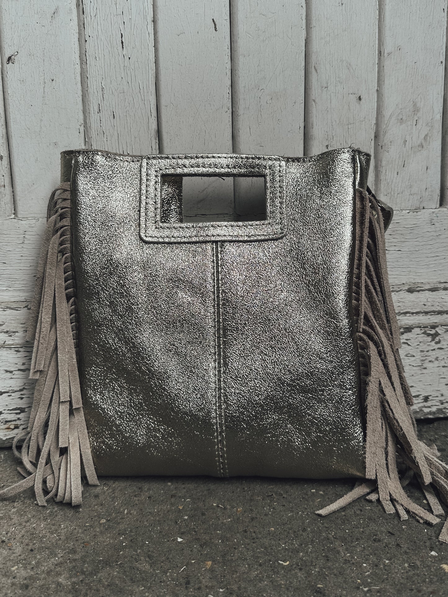 Sac Marion en cuir irisé - doré