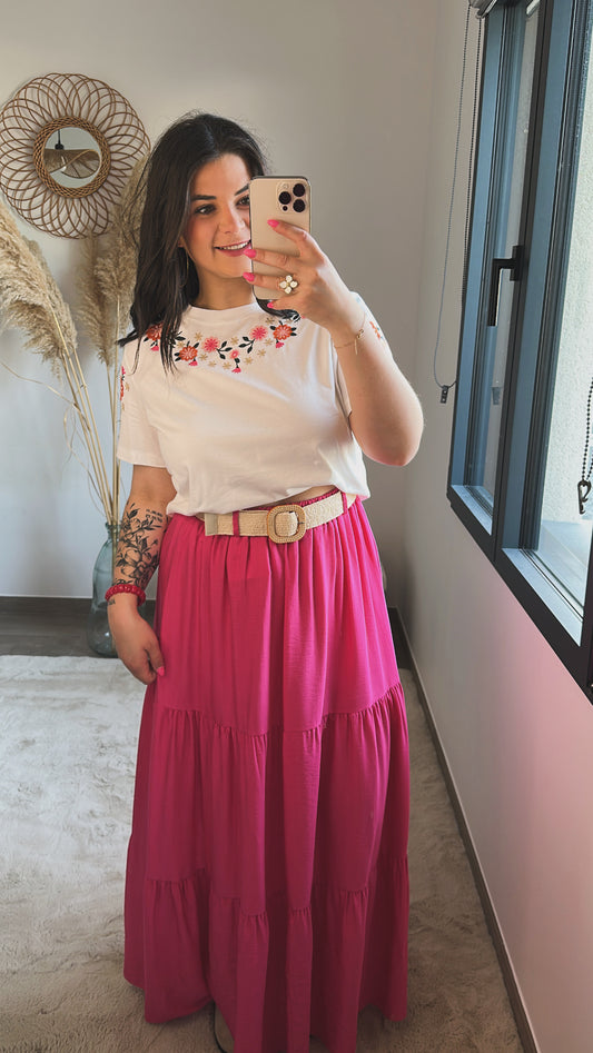 Jupe Izia + fuchsia