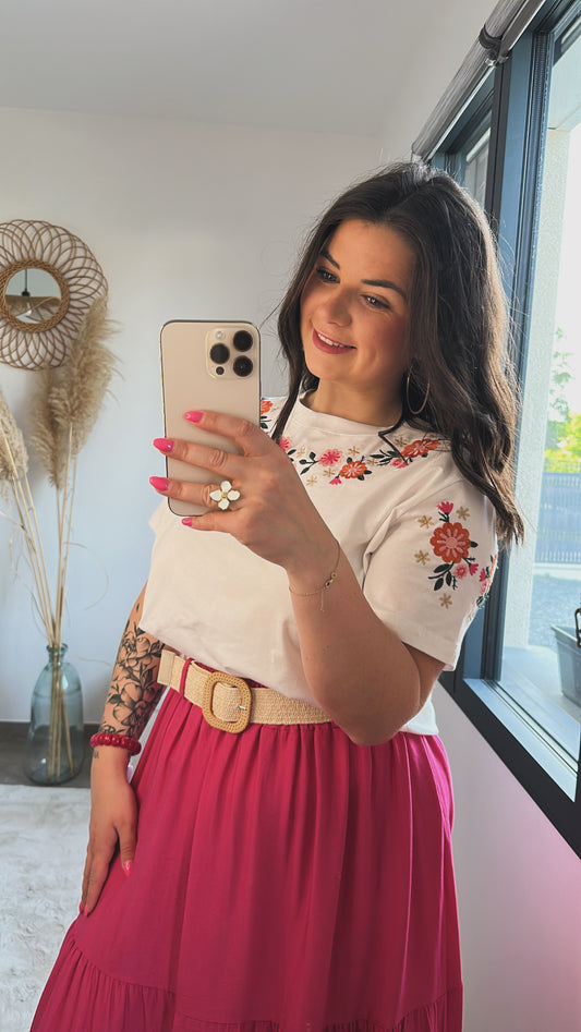 T-shirt fleurs