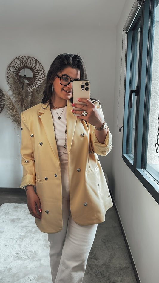 Blazer cœur - jaune