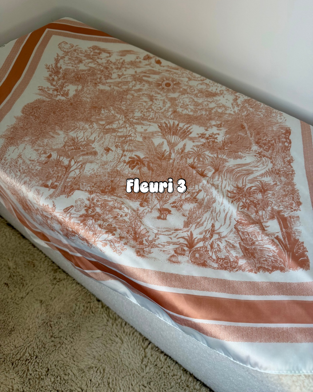 Foulard carré - fleuri