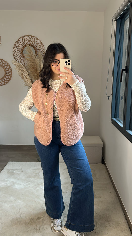 Gilet Clothilde - rose