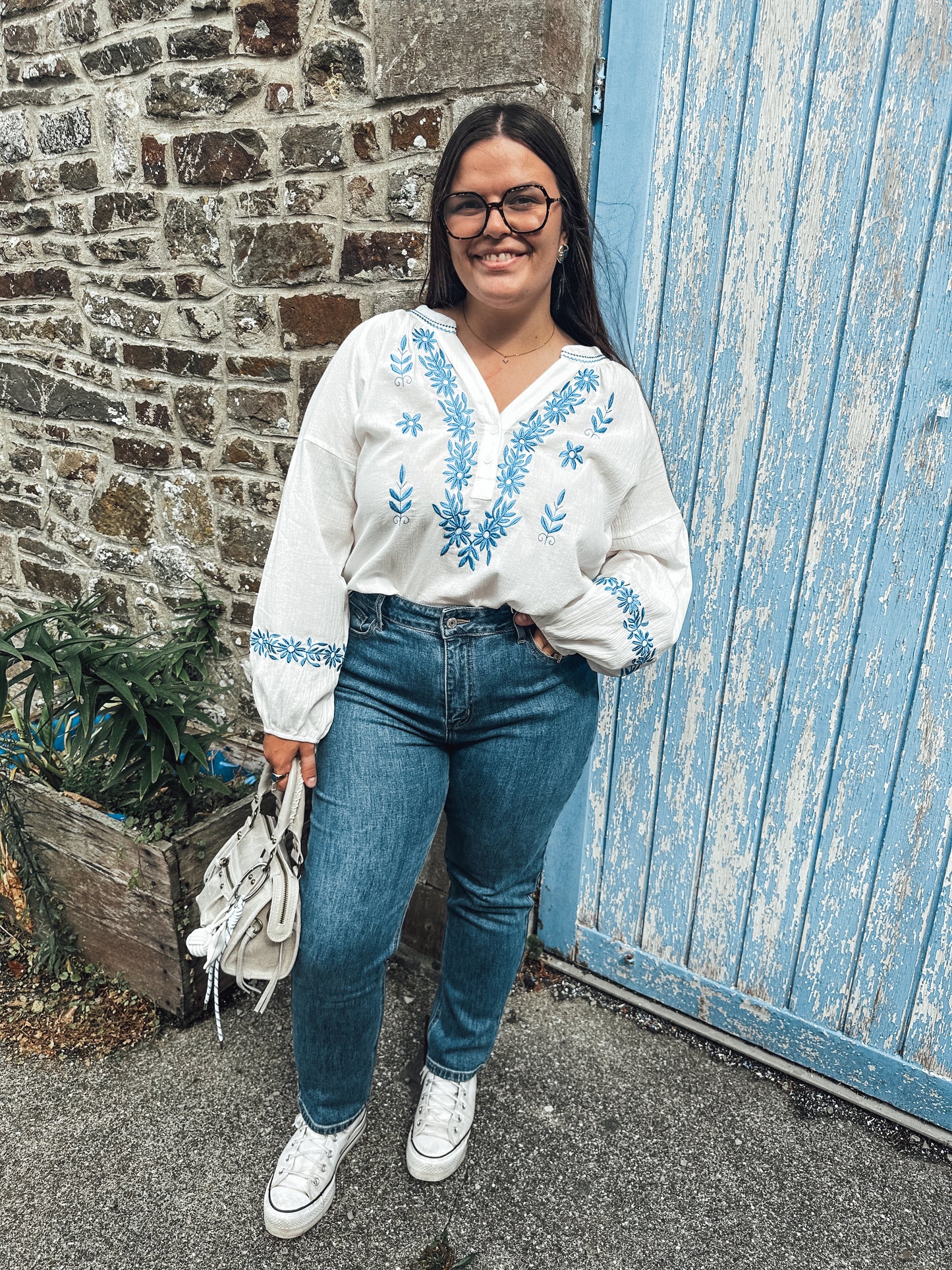 Blouse Angele + bleu