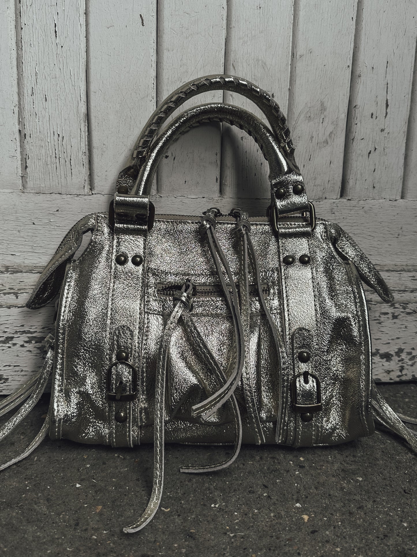 Sac Capucine en cuir irisé - small