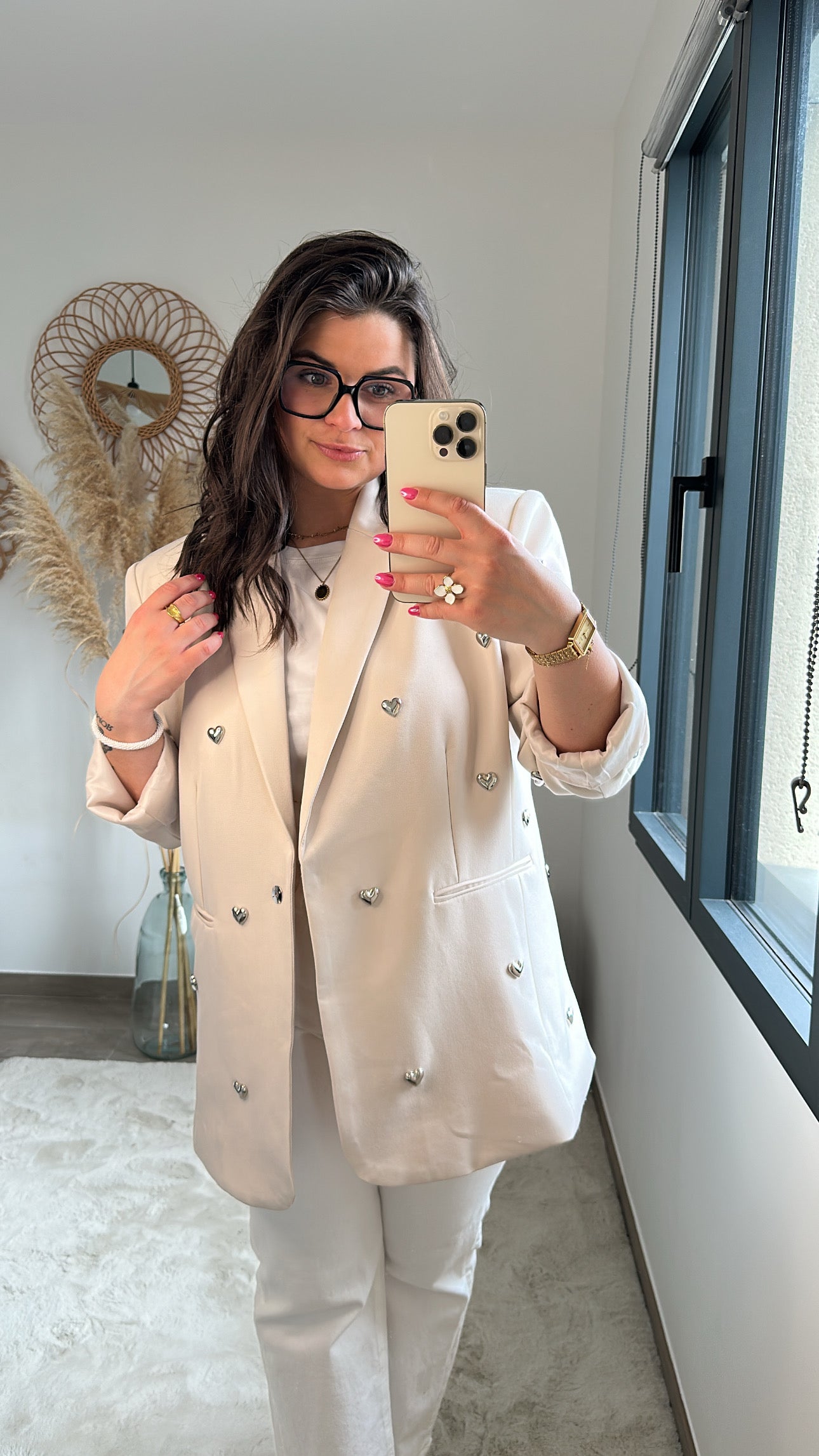 Blazer cœur - beige