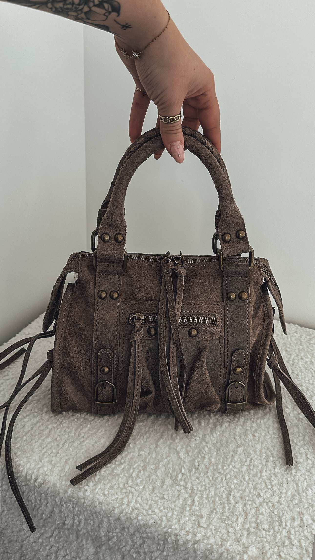 Sac Capucine en cuir mate - small