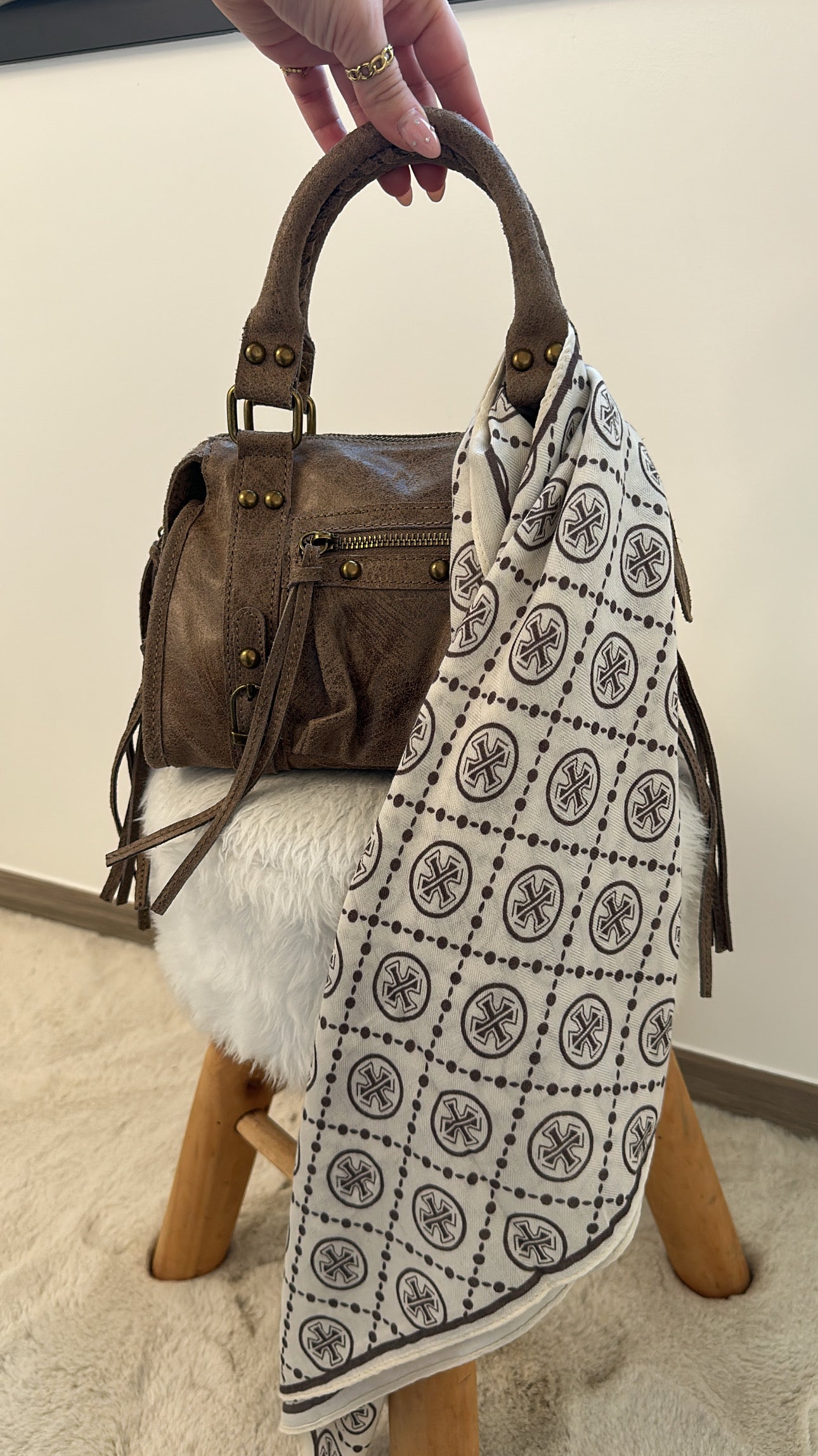 Sac Capucine en cuir mate - small