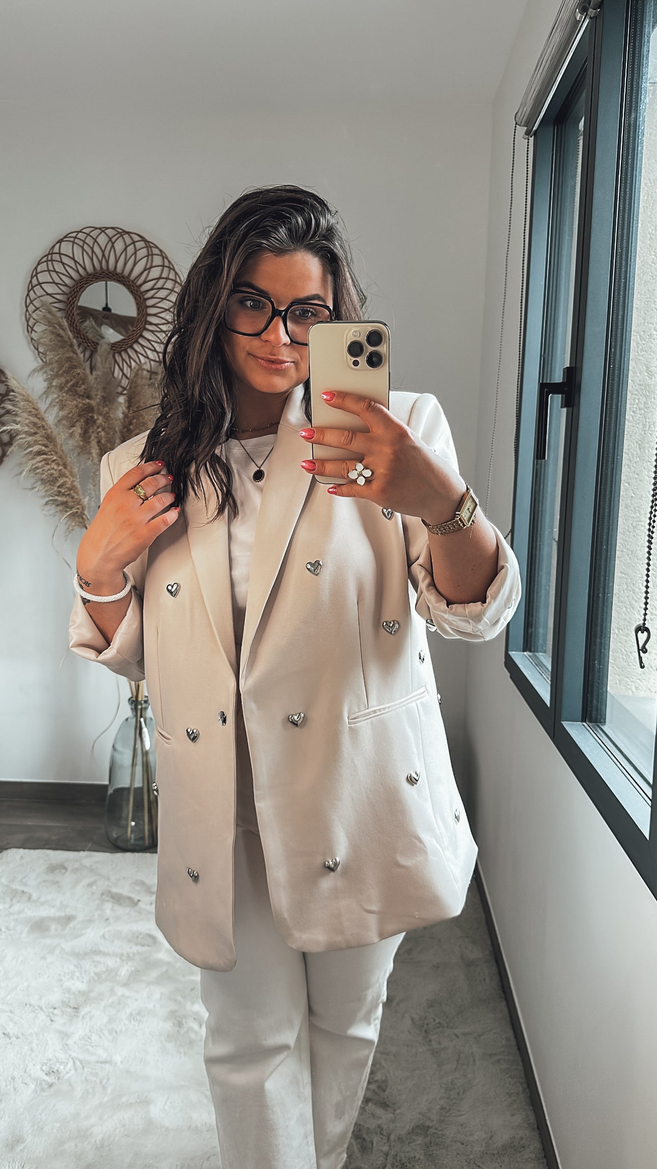 Blazer cœur - beige