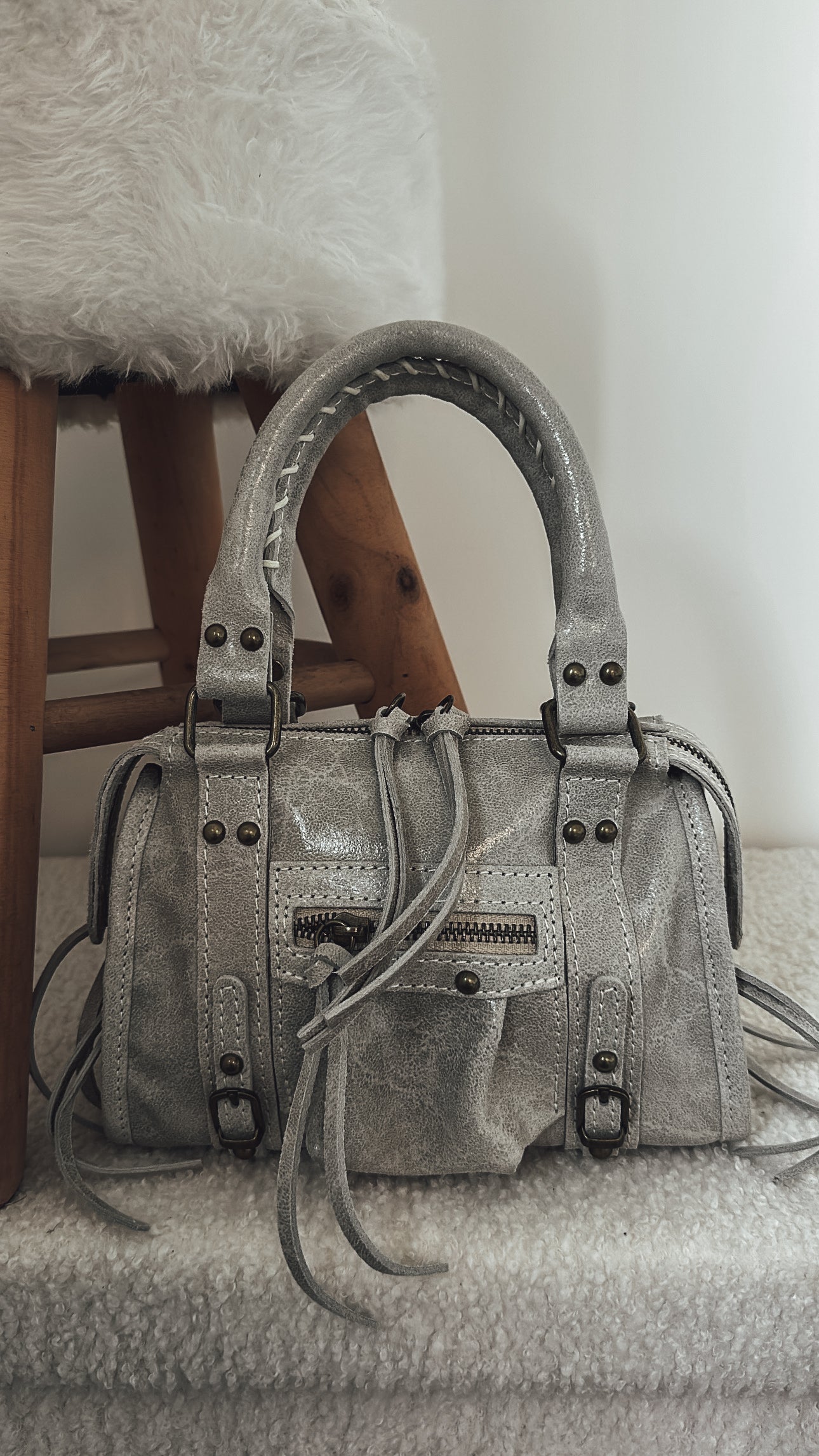 Sac Capucine en cuir mate - small