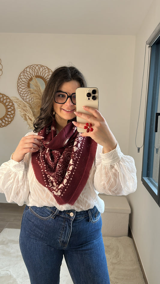 Foulard - bordeaux