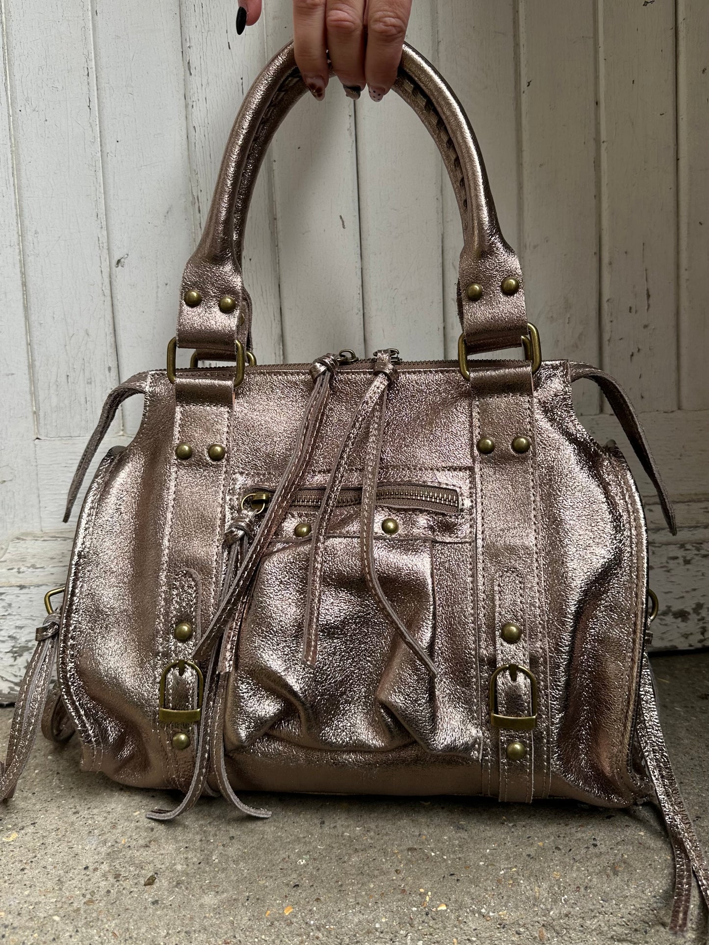 Sac Capucine en cuir irisé - médium