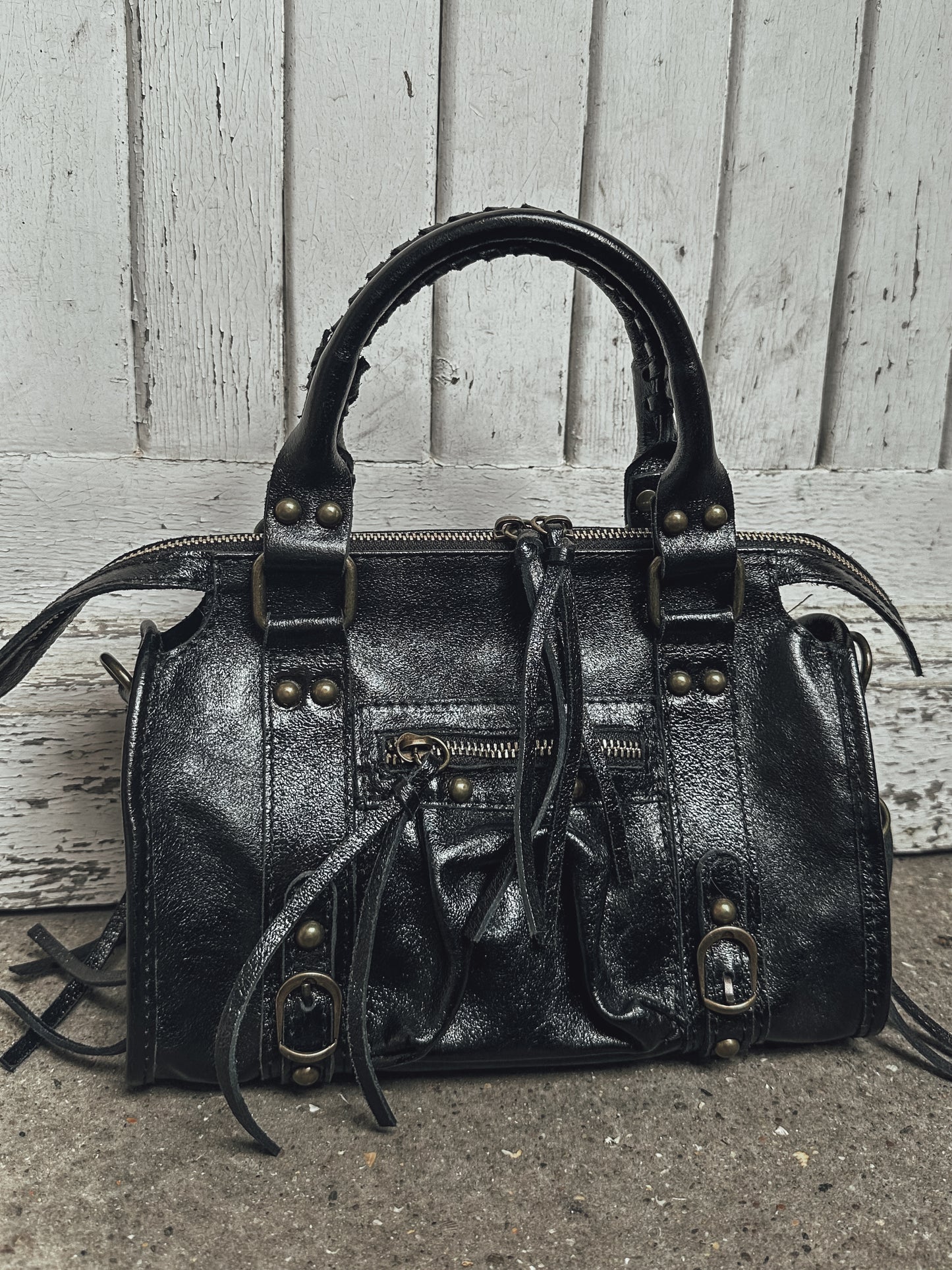 Sac Capucine en cuir irisé - small