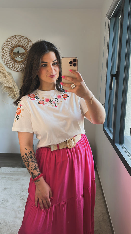 T-shirt fleurs