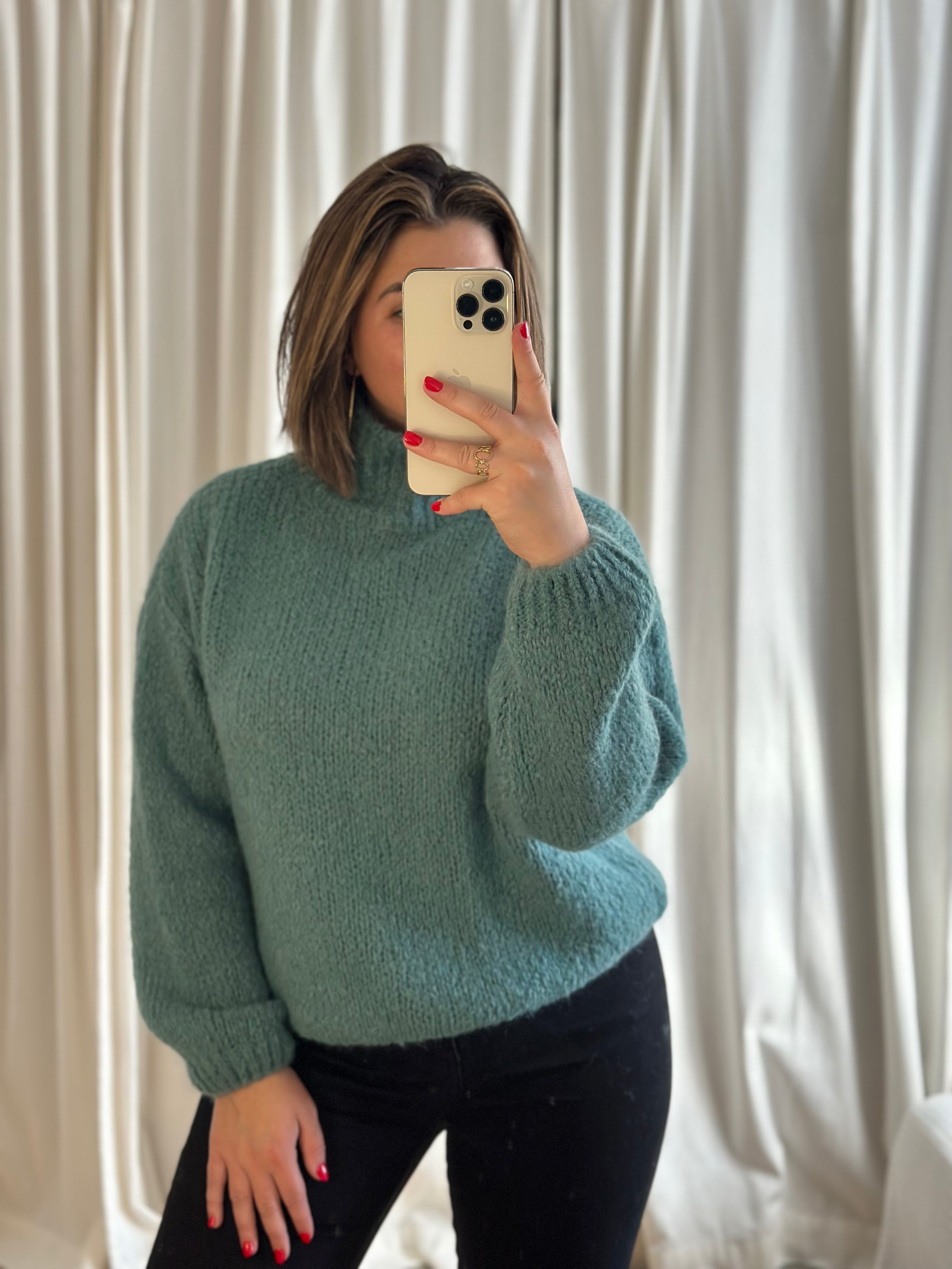 Pull Cl lia bleu vert L ARMOIRE DE LOEVA